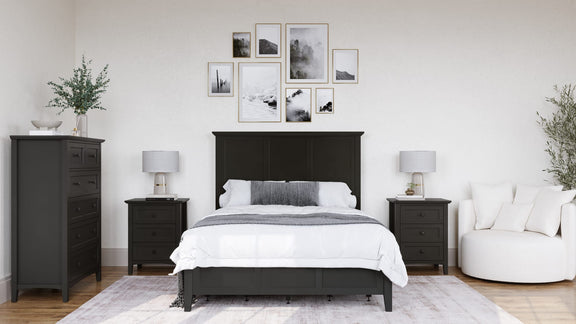 Grace King-size Four Drawer Platform Storage Bed in Raven Black