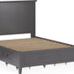 Grace California King-size Four Drawer Platform Storage Bed in Raven Black