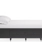 Grace Queen-size Four Drawer Platform Storage Bed in Raven Black