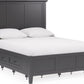 Grace King-size Four Drawer Platform Storage Bed in Raven Black