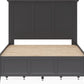 Grace King-size Four Drawer Platform Storage Bed in Raven Black