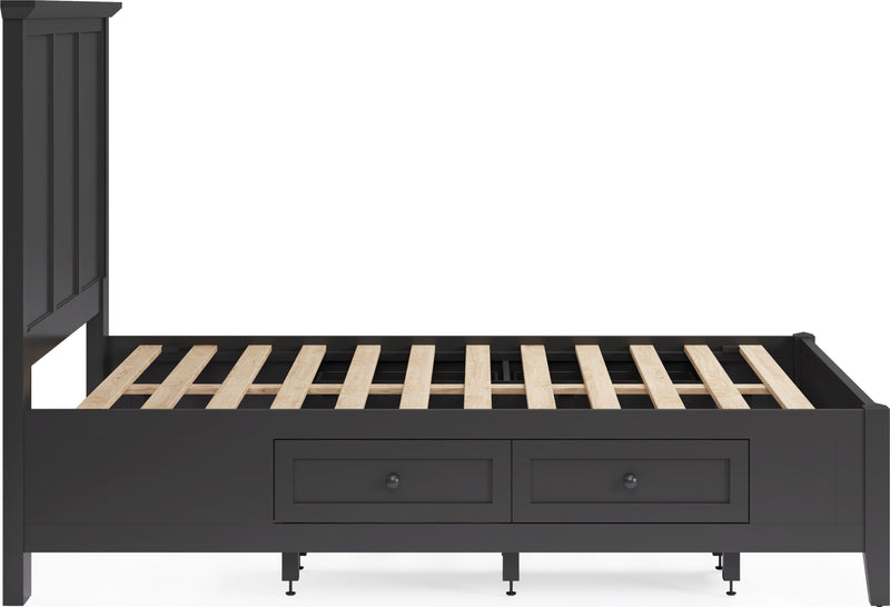 Grace Full-size Four Drawer Platform Storage Bed in Raven Black