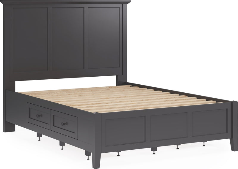 Grace King-size Four Drawer Platform Storage Bed in Raven Black