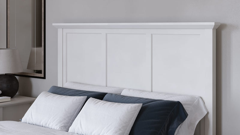 Grace Four Drawer King-size Platform Storage Bed in Snowfall White