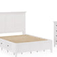 Grace Four Drawer Queen-size Platform Storage Bed in Snowfall White