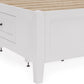 Grace Four Drawer King-size Platform Storage Bed in Snowfall White