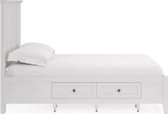 Grace Four Drawer Full-size Platform Storage Bed in Snowfall White