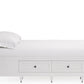 Grace Four Drawer Queen-size Platform Storage Bed in Snowfall White