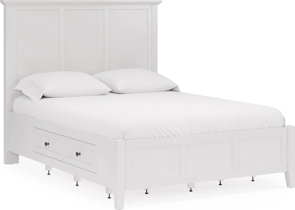Grace Four Drawer Full-size Platform Storage Bed in Snowfall White