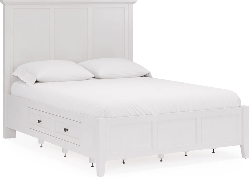 Grace Four Drawer Full-size Platform Storage Bed in Snowfall White
