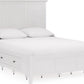 Grace Four Drawer Queen-size Platform Storage Bed in Snowfall White