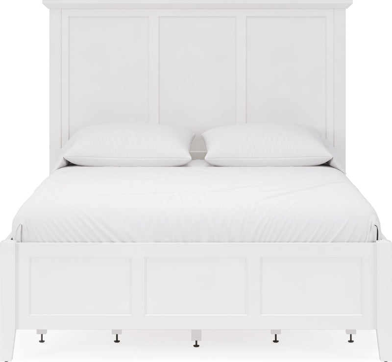 Grace Four Drawer King-size Platform Storage Bed in Snowfall White