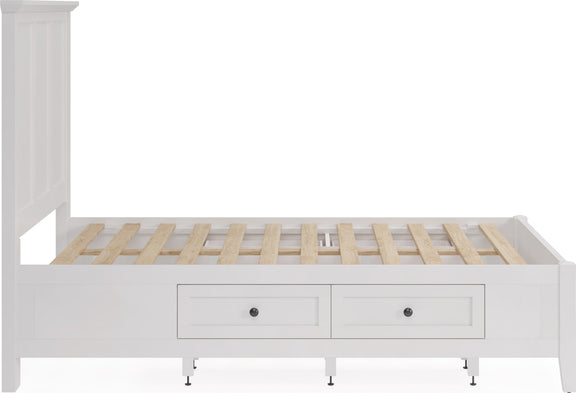 Grace Four Drawer King-size Platform Storage Bed in Snowfall White