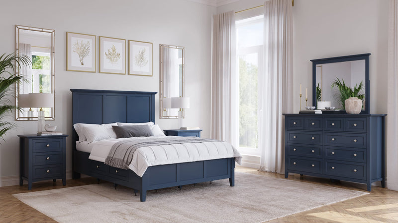 Grace Three Drawer Nightstand in Blueberry