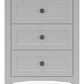 Grace Three Drawer Nightstand in Elephant Grey