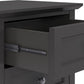 Grace Three Drawer Nightstand in Raven Black