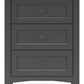 Grace Three Drawer Nightstand in Raven Black