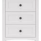 Grace Three Drawer Nightstand in Snowfall White