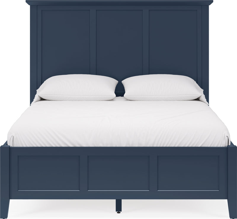Grace Three Panel Bed in Blueberry