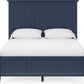 Grace California King-size Three Panel Bed in Blueberry