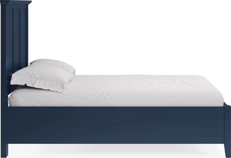 Grace Three Panel Bed in Blueberry