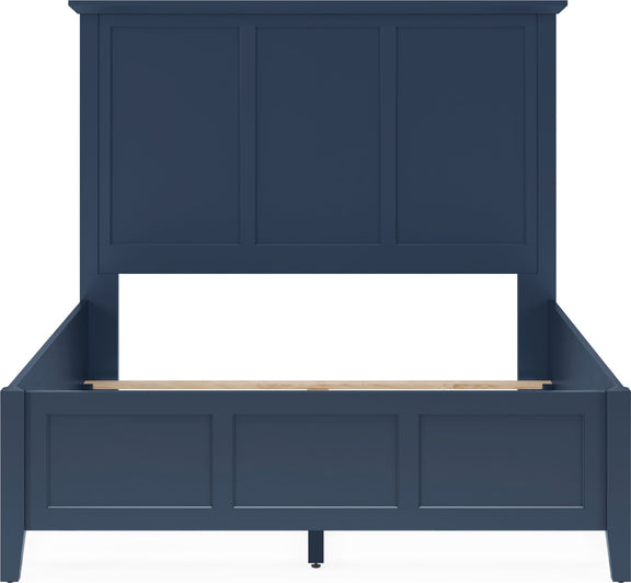 Grace Three Panel Bed in Blueberry