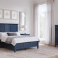 Grace California King-size Three Panel Bed in Blueberry