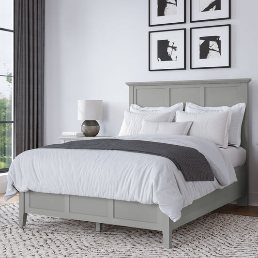 Grace California King-size Three Panel Bed in Elephant Grey