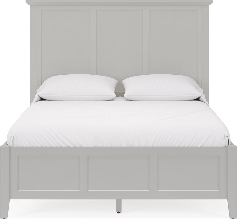 Grace Three Panel Bed in Elephant Grey