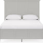 Grace Queen-size Three Panel Bed in Elephant Grey