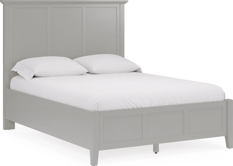 Grace King-size Three Panel Bed in Elephant Grey