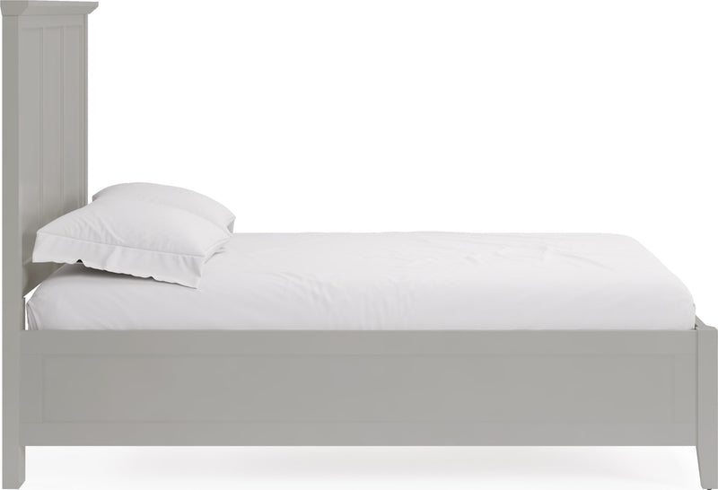 Grace Three Panel Bed in Elephant Grey