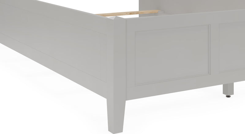Grace Three Panel Bed in Elephant Grey