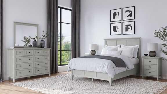 Grace King-size Three Panel Bed in Elephant Grey