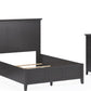 Grace Queen-size Three Panel Bed in Raven Black