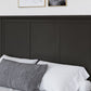 Grace California King-size Three Panel Bed in Raven Black