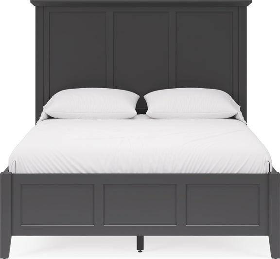 Grace King-size Three Panel Bed in Raven Black
