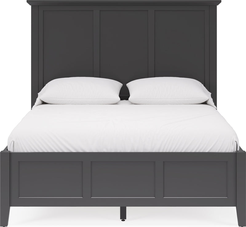 Grace California King-size Three Panel Bed in Raven Black