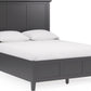 Grace California King-size Three Panel Bed in Raven Black