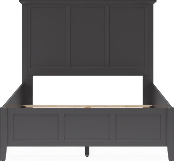 Grace California King-size Three Panel Bed in Raven Black