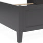 Grace King-size Three Panel Bed in Raven Black