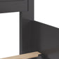 Grace Full-size Three Panel Bed in Raven Black