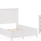Grace Queen-size Three Panel Bed in Snowfall White
