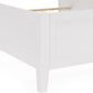 Grace California King-size Three Panel Bed in Snowfall White