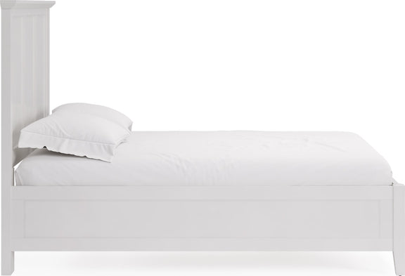 Grace King-size Three Panel Bed in Snowfall White
