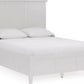 Grace California King-size Three Panel Bed in Snowfall White