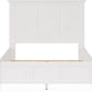 Grace California King-size Three Panel Bed in Snowfall White