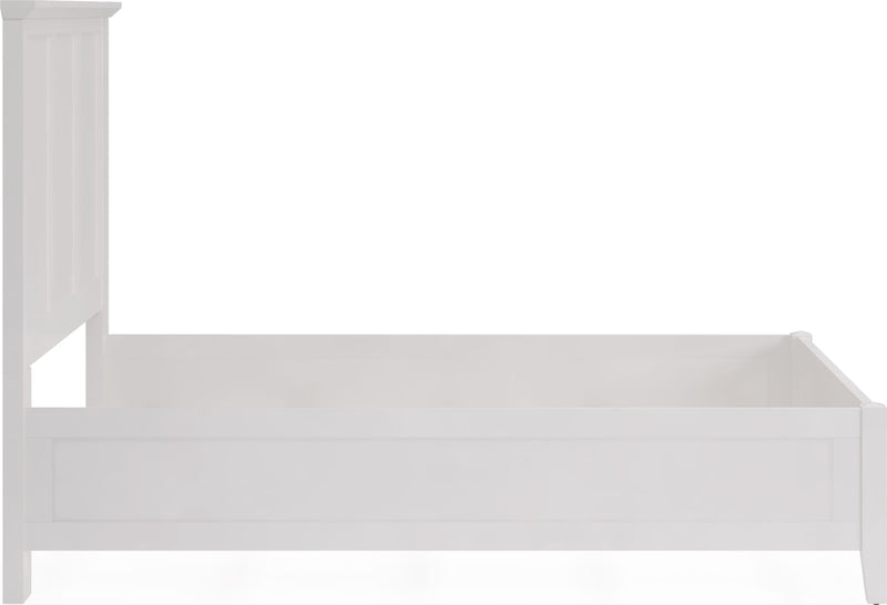 Grace Full-size Three Panel Bed in Snowfall White