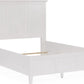 Grace California King-size Three Panel Bed in Snowfall White
