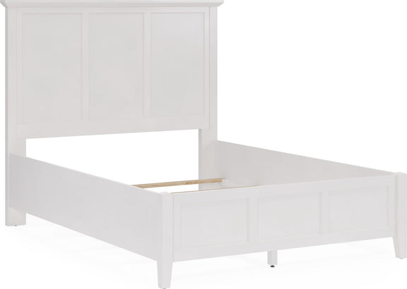 Grace Queen-size Three Panel Bed in Snowfall White